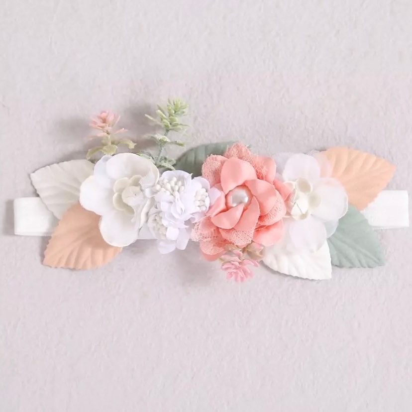 Diadema floral pastel