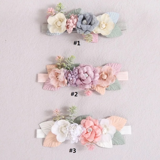 Diadema floral pastel