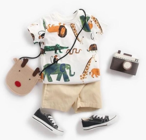 Conjunto Zoo Blanco